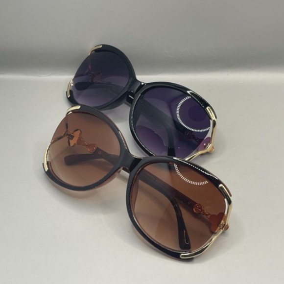 TWO New Round  Glasses - Picture 6 of 8